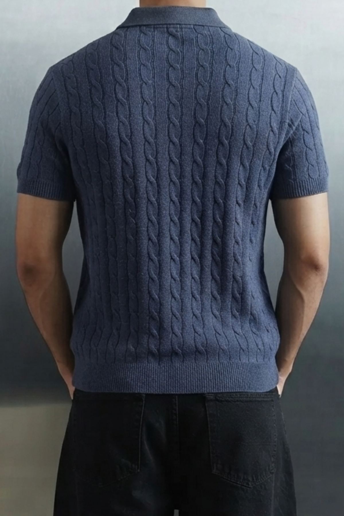 Cable Knitted Polo