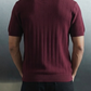 Needle Drop Knitted Polo