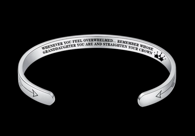 Mantra Bracelet With Quotes Stainless Steel Cuff Inspirational Jewelry Graduation Gift