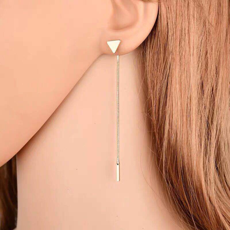 ALong Earrings Female Tassel Earrings Triangle Earrings Small Earrings