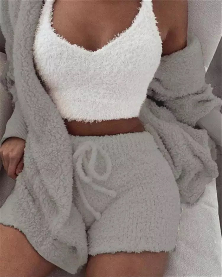 Winter Sexy Women Home Wear Suit Casual Pajamas Set