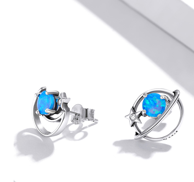 Sterling Silver Earrings For Women With Simple Hollow