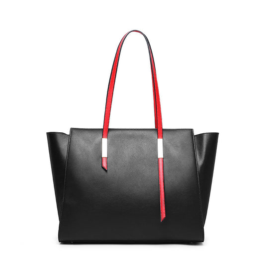 Large-capacity one-shoulder leather handbags