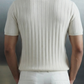 Needle Drop Knitted Polo