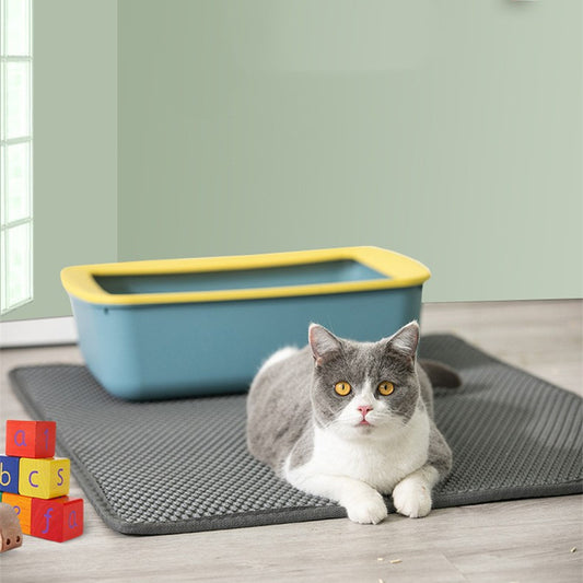 Pet Solid Color Waterproof Cat Litter Mat