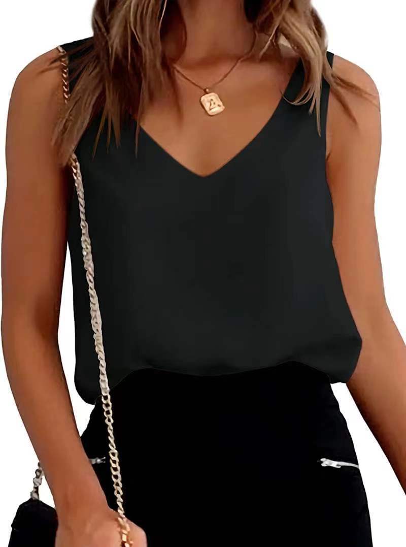 Women Tank Top Summer Casual V Neck Camisole Blouses