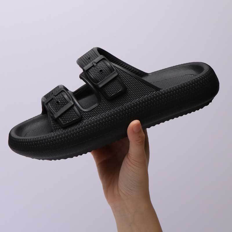 Platform Slippers Women's Summer Buckle Home Shoes Fashion Outdoor Wear Soft Bottom Sandals
