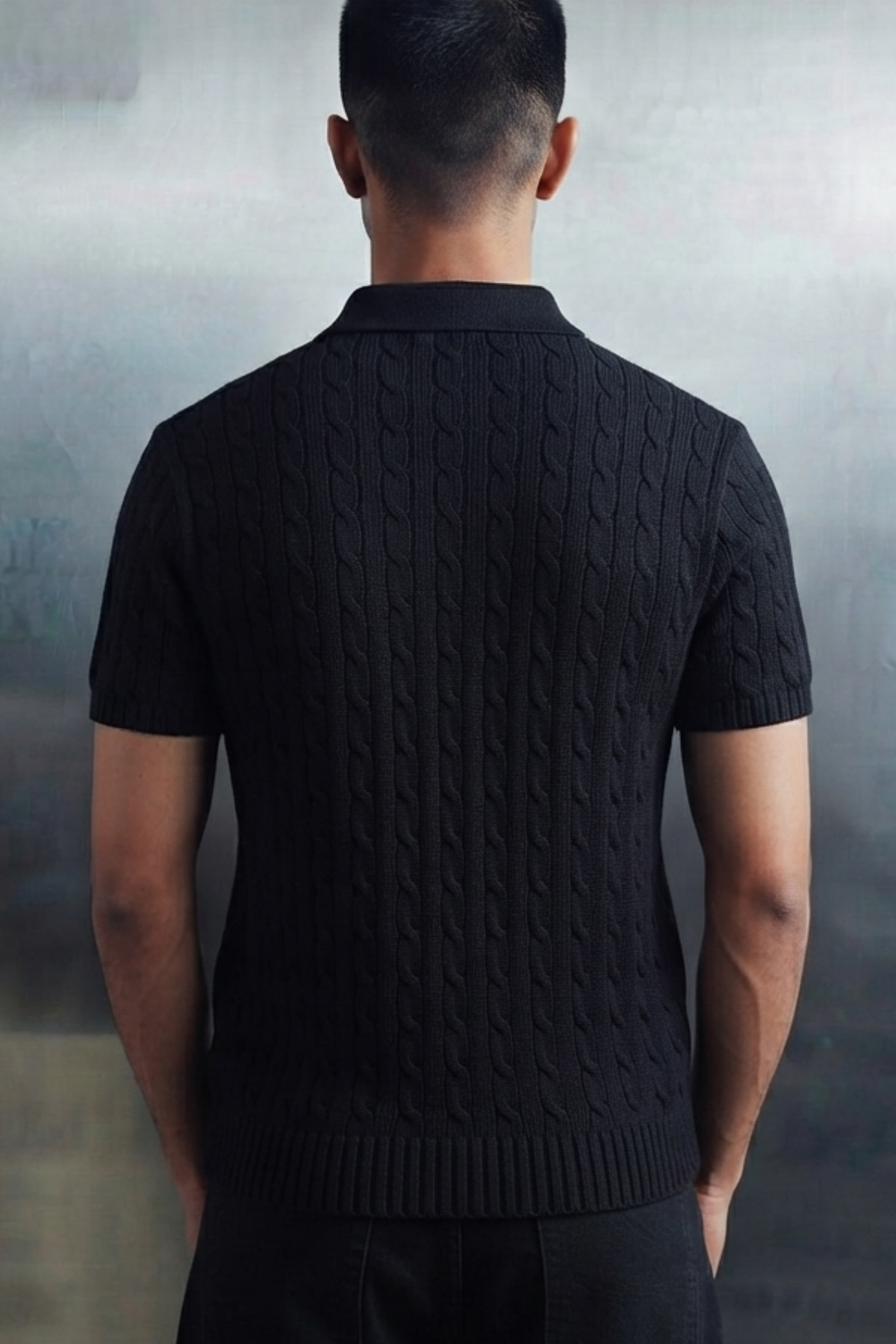 Cable Knitted Polo