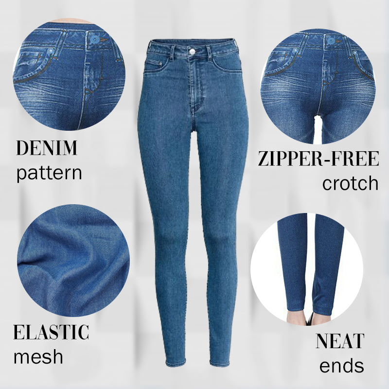 High Rise Waist Skinny Slim Fit Stretch Casual Basic Denim Pants With Faux  Pockets