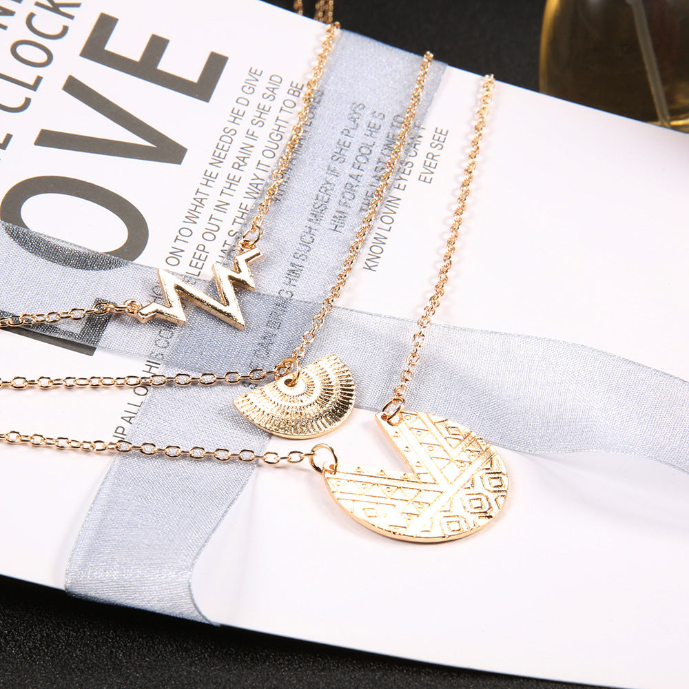 Multi-layer necklace round necklace
