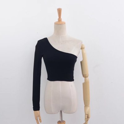 Off Shoulder Sexy Female Knitted Crop Top Women White Black Tops