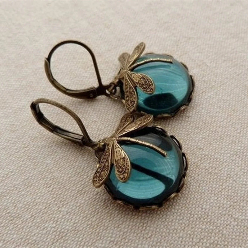 Jewelry Women's Earrings Hanging Vintage Dragonfly Pendan