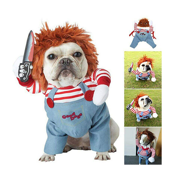 Halloween Pet Costume Pet Dog Funny Clothes Adjustable Dog Cosplay Costume Scary Costume Party Gatherings