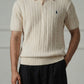 Classic Cable Knit Polo Tee