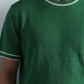 Knitted Crew Neck Tipping T-Shirt