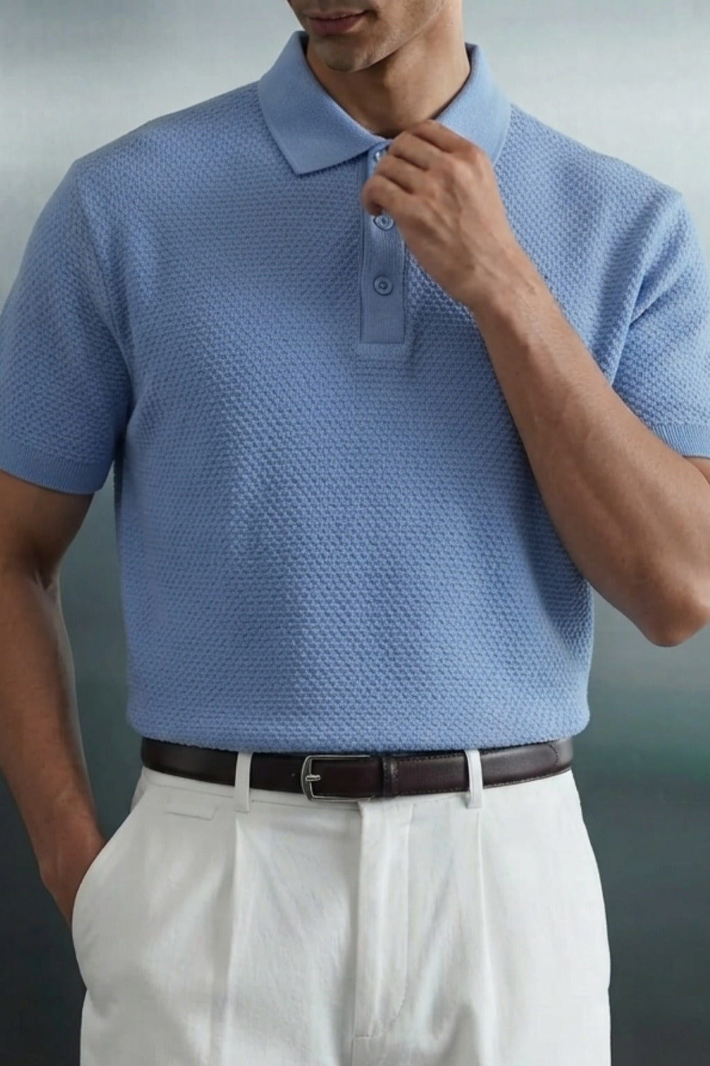 Classic Dobby Knit Polo Shirt