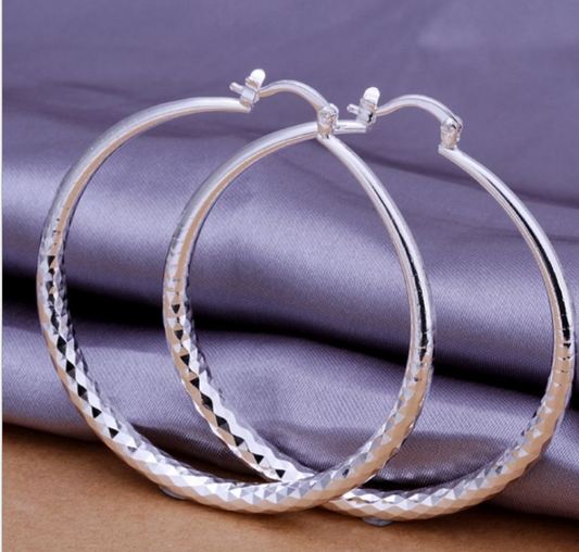 925 Silver Exaggerated Large Hoop Earrings Hoop Earrings