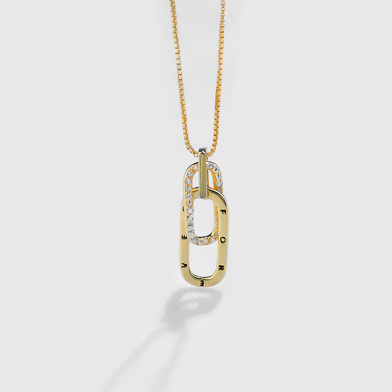Interlocking Necklace Female Design 925 Sterling