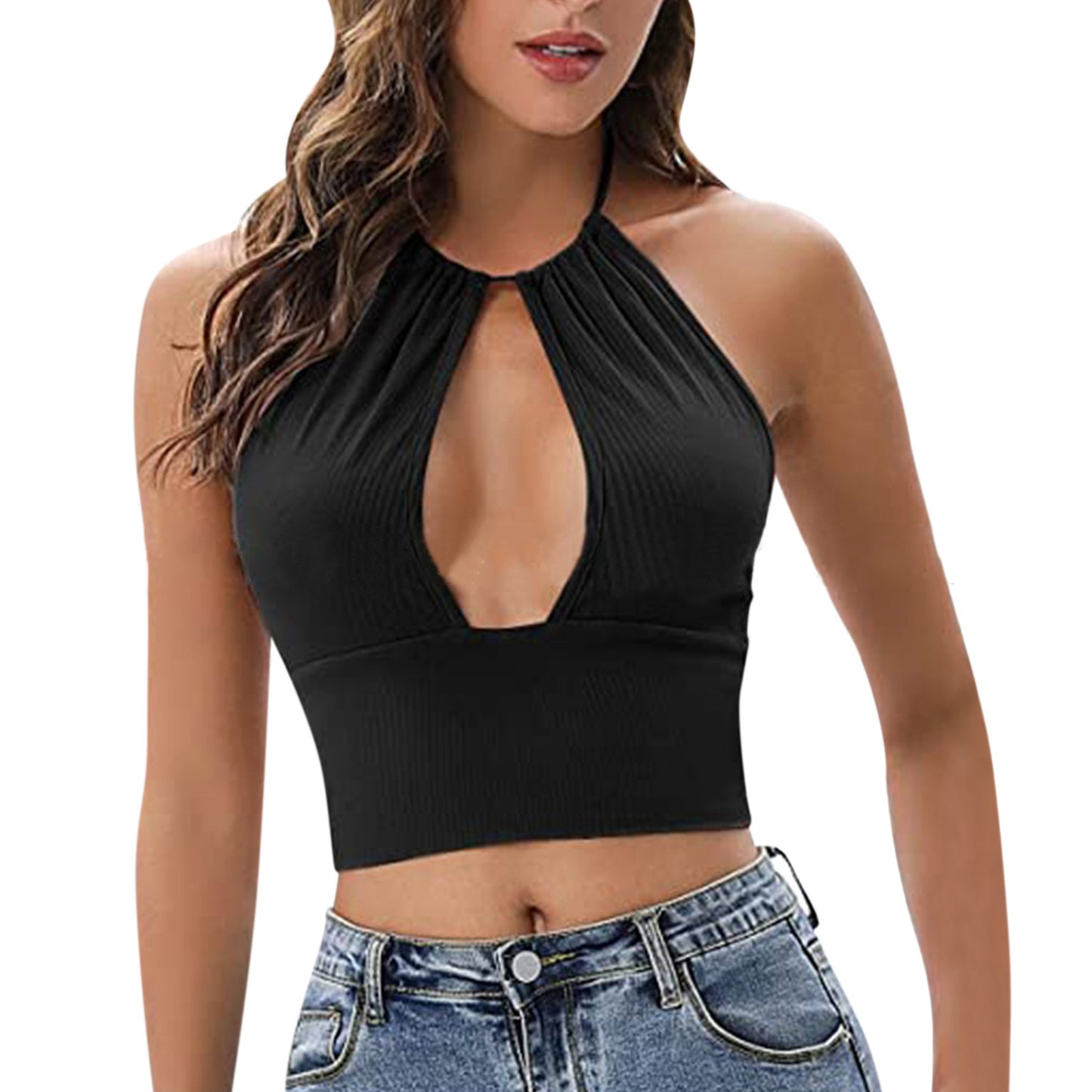 Camisole Halter Vest Women Summer Sexy Hollow Tops