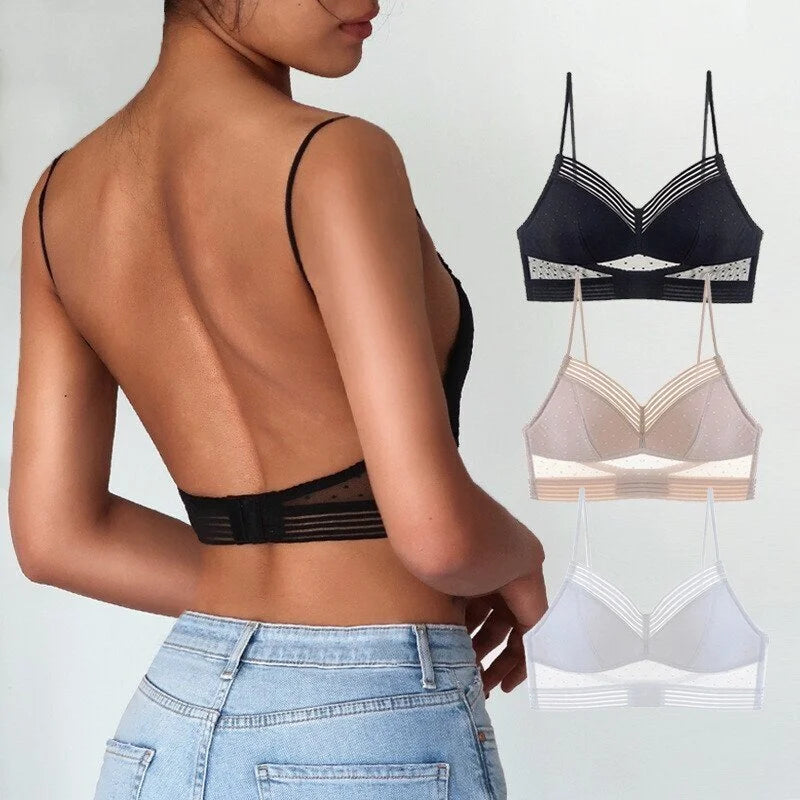 Backless Bra Invisible Bralette Thin Lace Bras