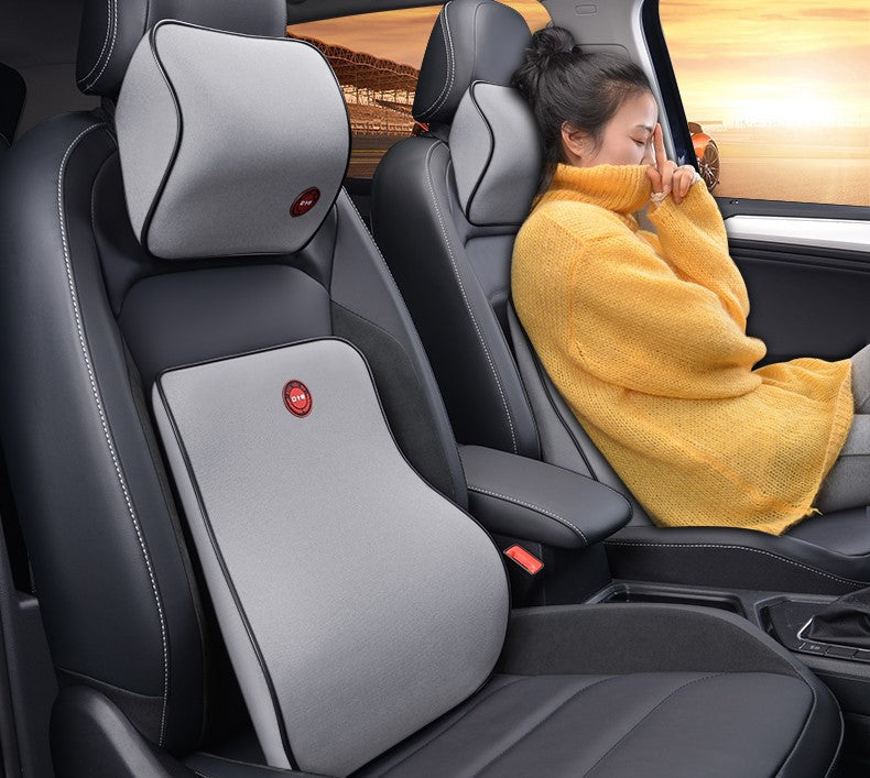 Car Headrest Neck Protector Backrest Car Seat Pillow Lumbar Pillow Memory Foam