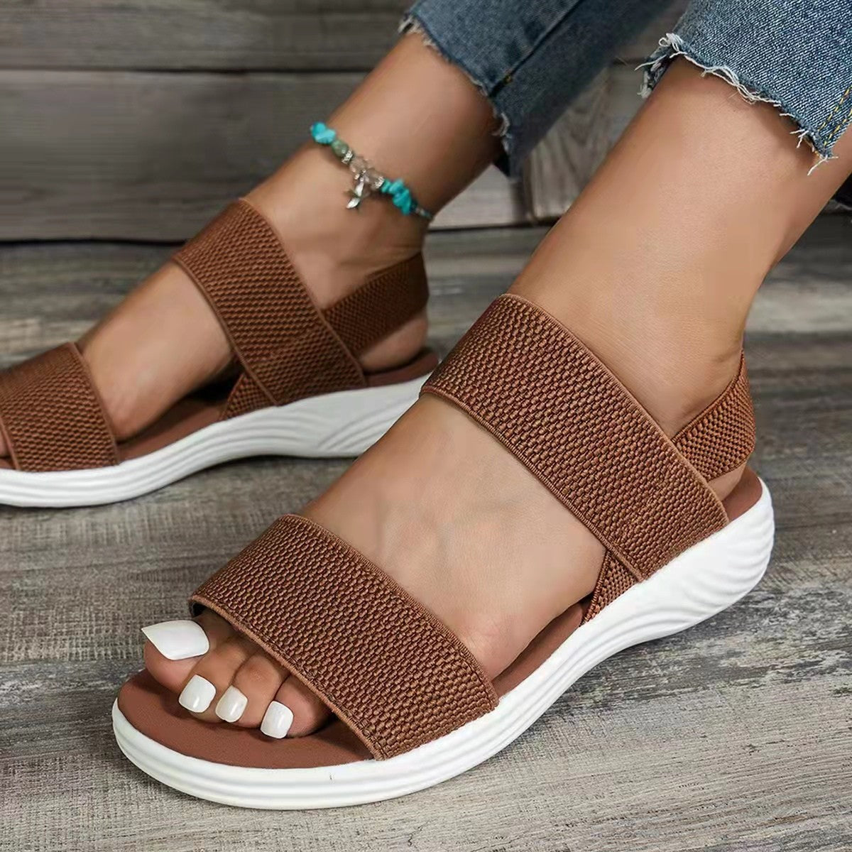 Double-strap Sandals Women Platform Beach Shoes