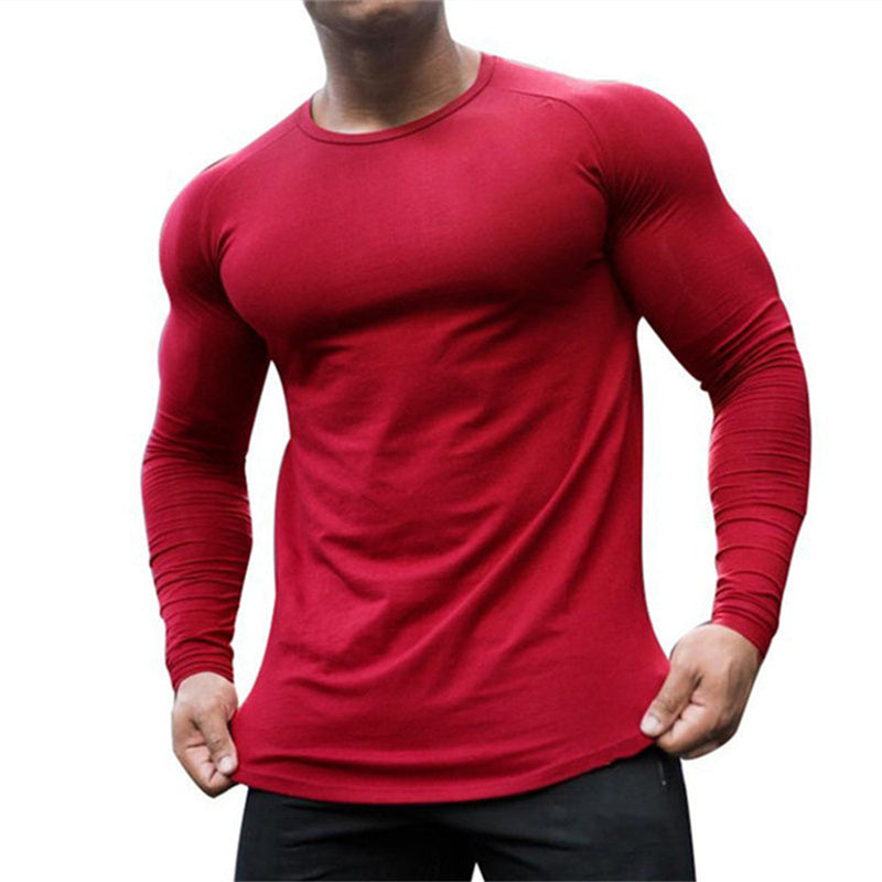 New Long Sleeve T Shirt Sport Men Gym Shirt Quick Dry Gym Fitness Training Running T Shirt